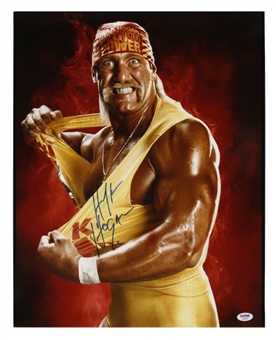 Lot of (10) Hulk Hogan Signed 16x20 Photos